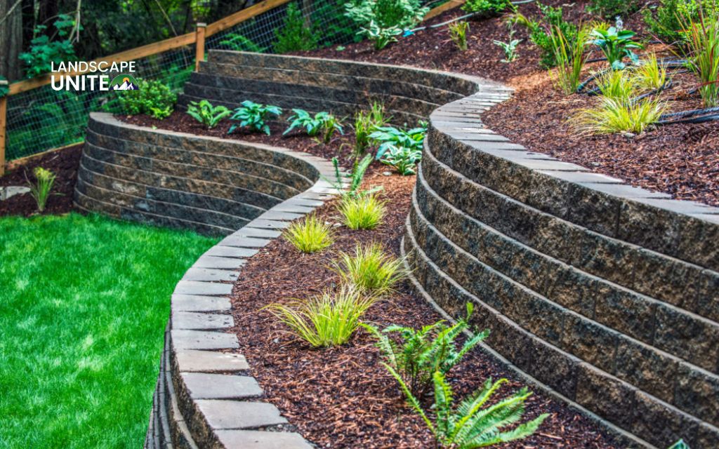 3 curved retaining walls